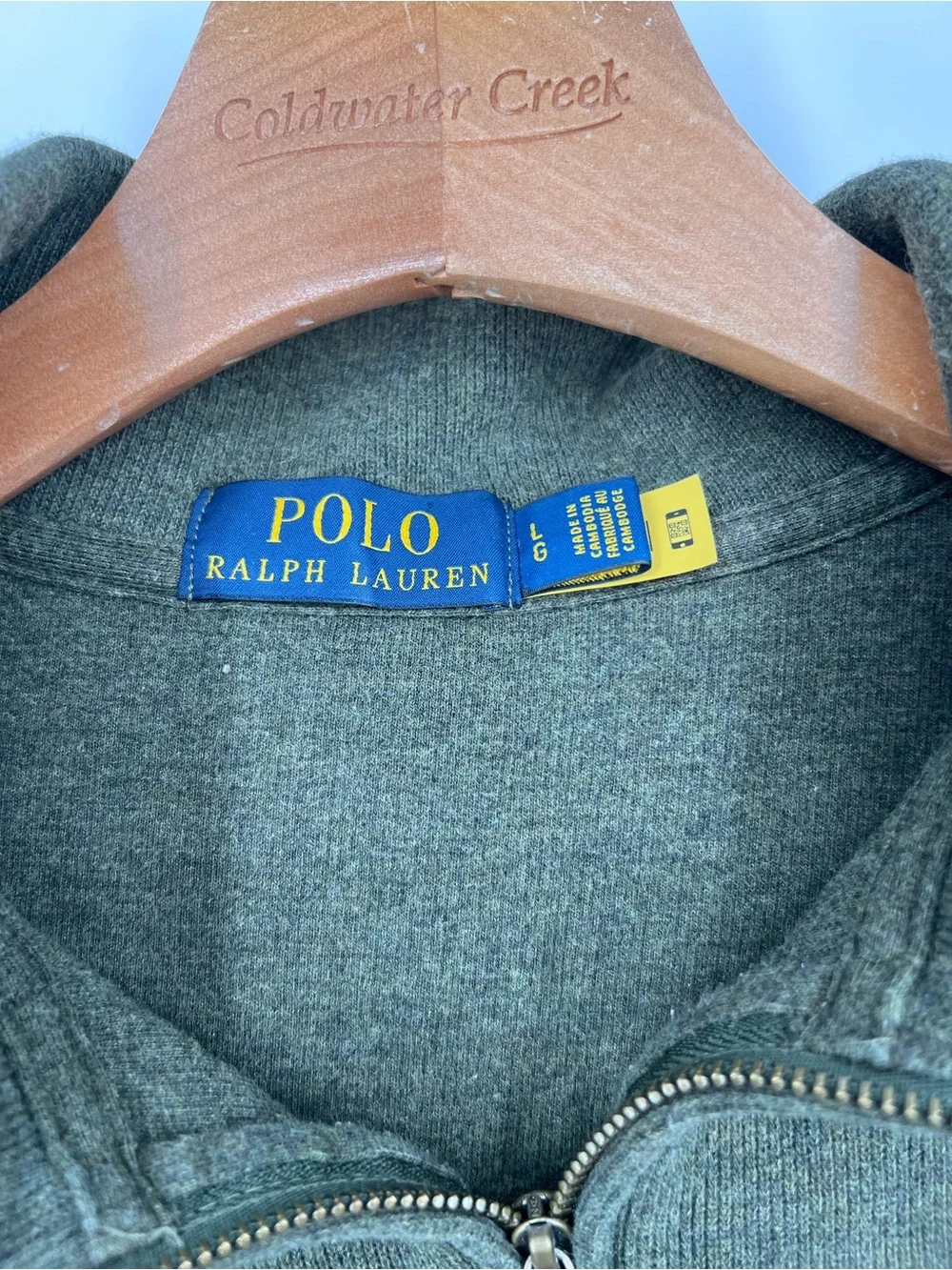 Polo Ralph Lauren Green Purple Pony Embroidered 1/4 Zip Pullover